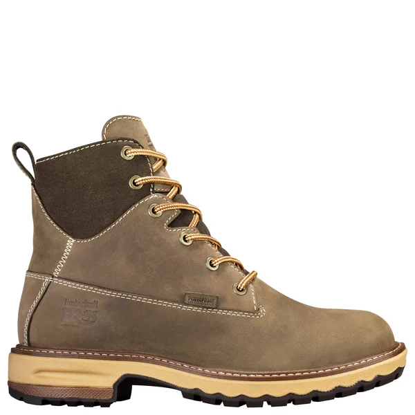 Timberland Women's Pro Hightower 6-Inch Soft-Toe Waterproof Work Boots, Brown, 9