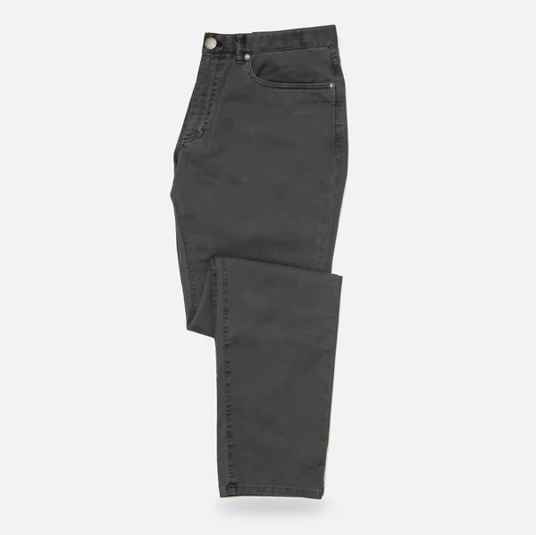Ledbury Men's Charcoal Franklin 5-Pocket Washed Twill Pant Cotton