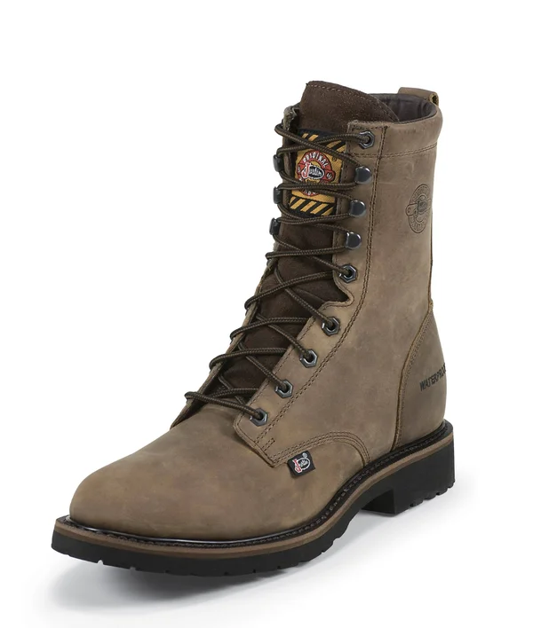 Justin Boots Men's Wyoming Steel-Toe Work Boots - Brown