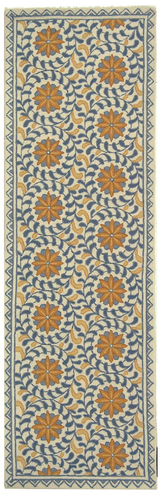 Safavieh Chelsea HK150A 5&6x22 x 5&6x22 Round Ivory - Blue Area Rug