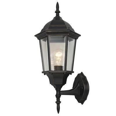 Spruill 1-Light Outdoor Wall Lantern Alcott Hill Fixture Finish: Imperial Black
