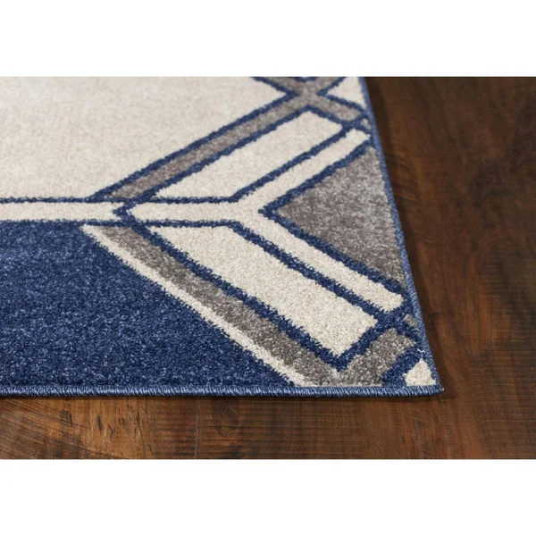 Kas Lucia 2768 Ivory Denim Grant Rug - 6 ft 7 in x 9 ft 6 in