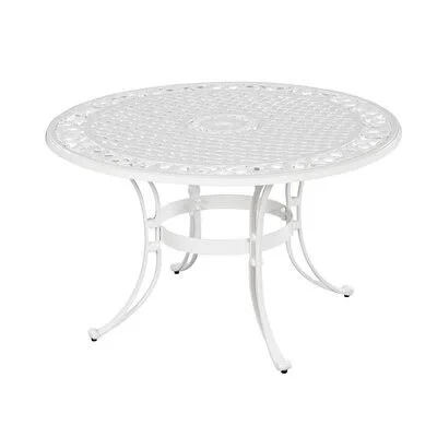 Ayleen Metal Dining Table August Grove Color: White, Table Size: 42x22