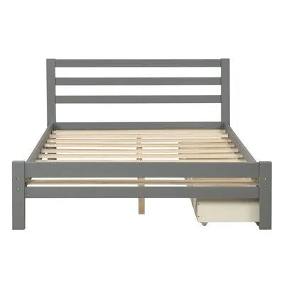 Juhel 2 Drawer Platform Bed by Red Barrel Studio Red Barrel Studio Bed Frame Color: Gray - Size: Full