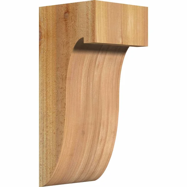 Ekena Millwork COR06X06X14DEL00RWR 6x22W x 6x22D x 14x22H Del Monte Rough Sawn Corbel, Western Red Cedar