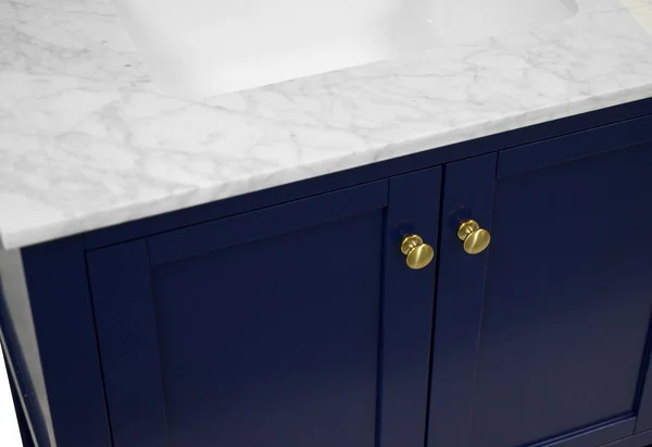 Lakeshore 30x22 Bathroom Vanity Cabinet with Carrara Stone Top in White