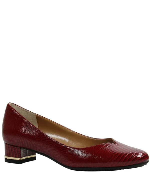 Women's J. Renee Bambalina Low Block Heel Pump - Size: 9, Red