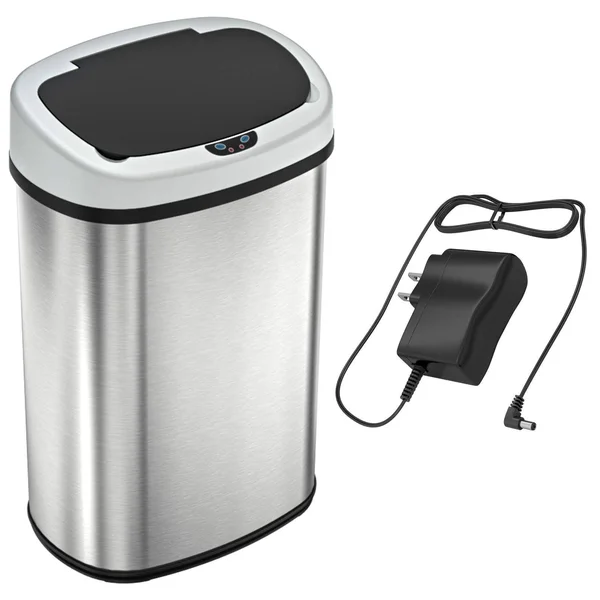 SensorCan Battery-Free 13 Gal Automatic Sensor Kitchen Trash Can with Adapter