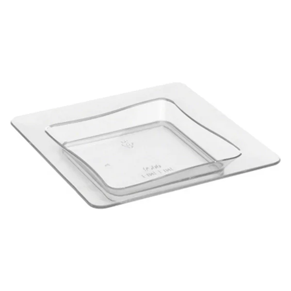 Fineline Settings 6200-cl, 3x3-inch Clear Plastic Tiny Trays, 200/cs