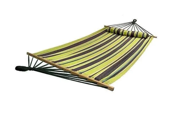 Bliss Hammocks Oversized Hammock with Spreader Bars and Pillow, Nautical Stripe