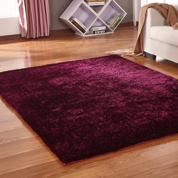 Amore Collection Soft Handmade Vibrant Plush Modern Shag Area Rug - Pink