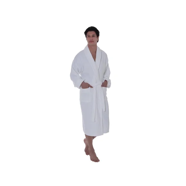 Ozan Premium Home Majesty Luxury Waffle Large/X-Large Bathrobe in Navy