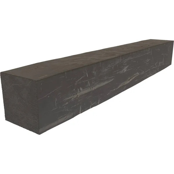 Ekena Millwork MANUHH04X04X72AC 4x22H x 4x22D x 72x22W Hand Hewn Faux Wood Fireplace Mantel, Aged Cedar