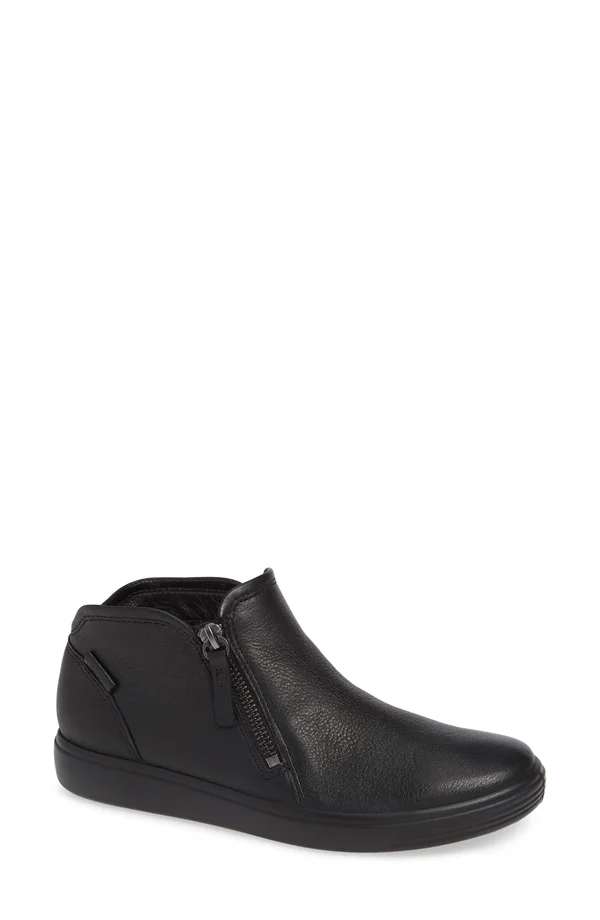 Women's Ecco Soft 7 Low Bootie - Black 40