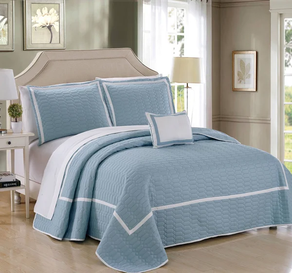 Chic Home Mesa Quilt Set - Blue, Queen