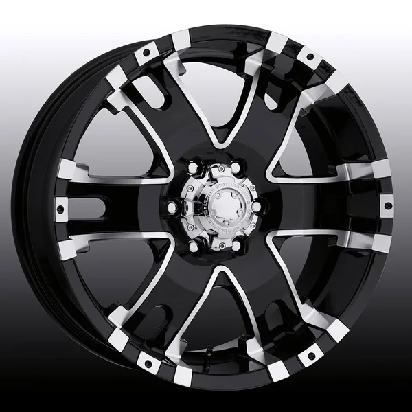 Ultra 2027984B Baron Wheel - 17 x 9 in. Gloss Black