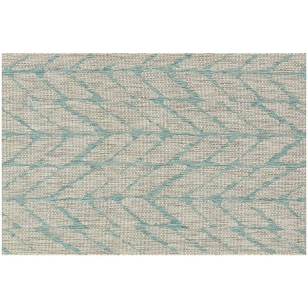 Loloi Isle IE-02 3&11x22 x 5&10x22 Mist, Aqua Rug