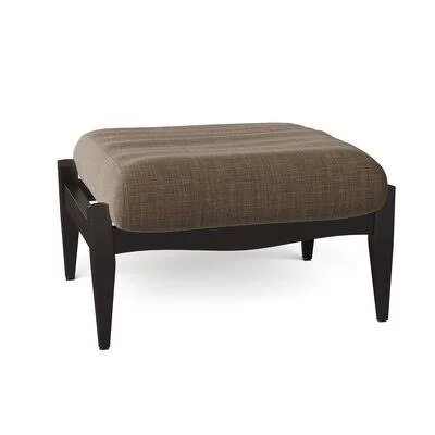 Dwight Ottoman Body Fabric: Dumdum Stone - Leg Color: Black Walnut
