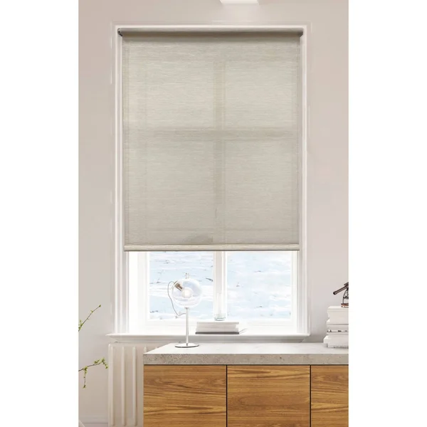 48x22x72x22 Light Filtering Natural Roller Shade Khaki - Lumi