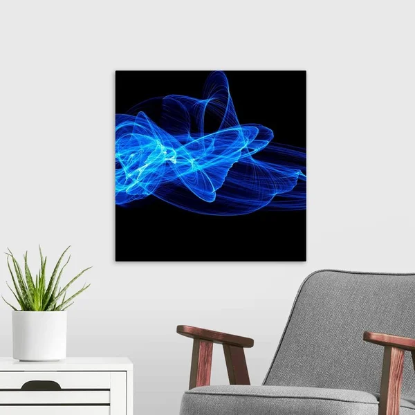 Blue Abstract Patterns, Artwork, Canvas Wall Art, 20x20, Great Big Canvas