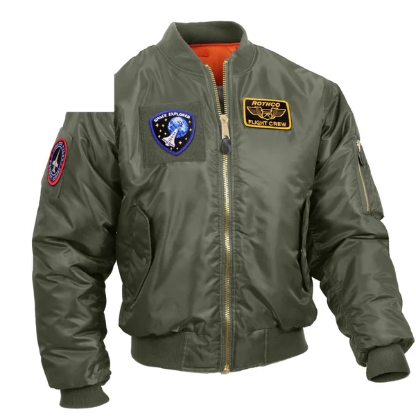 Rothco MA-1 Flight Jacket with Patches - Sage Green - S