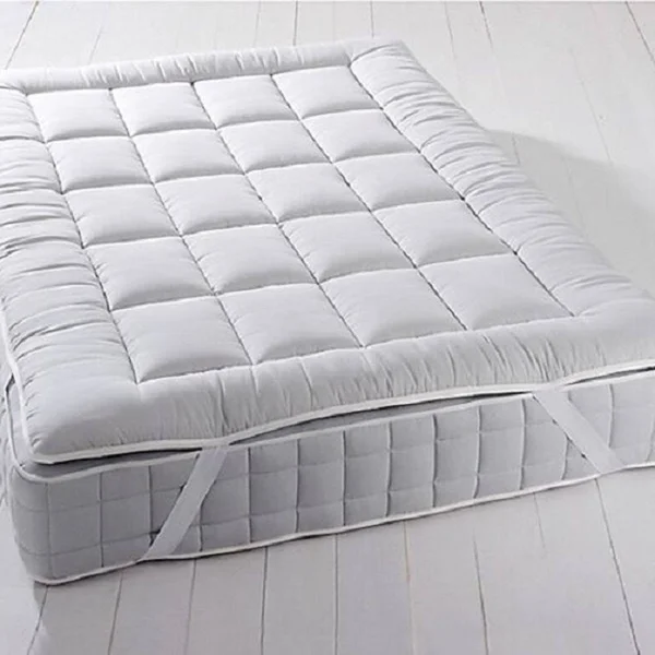 Royal Tradition 2x22 Mattress Pad Topper Anchor Bands Plush Fiber King