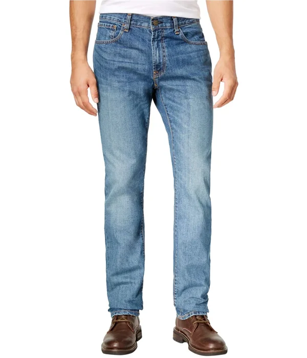 Tommy Hilfiger Mens Vintage Wash Straight Leg Jeans, 927