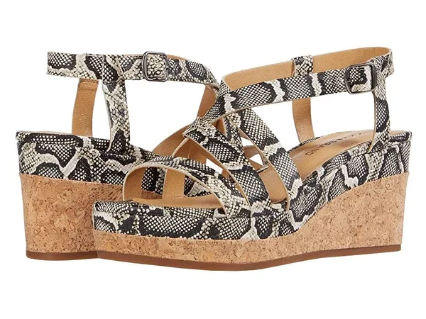 Women's Lucky Brand Batikah Strappy Wedge Sandal, Size 5.5 M - Beige