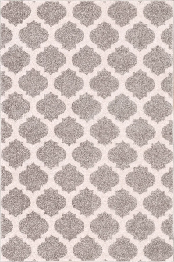 Well Woven Mystic Zoe Grey 5 ft. x 7 ft. Modern Trellis Area Rug