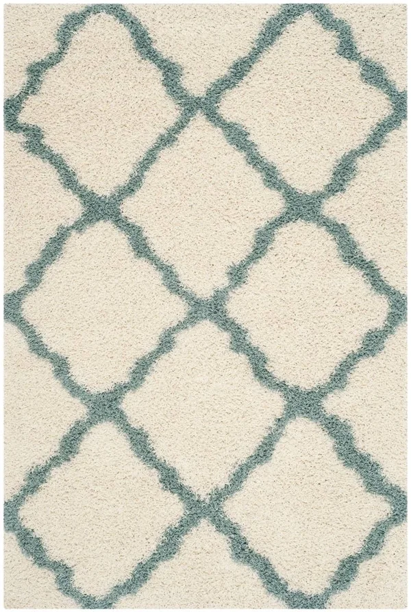Safavieh Dallas Shag SGD257J 5&1x22 x 7&6x22 Ivory - Light Blue Area Rug