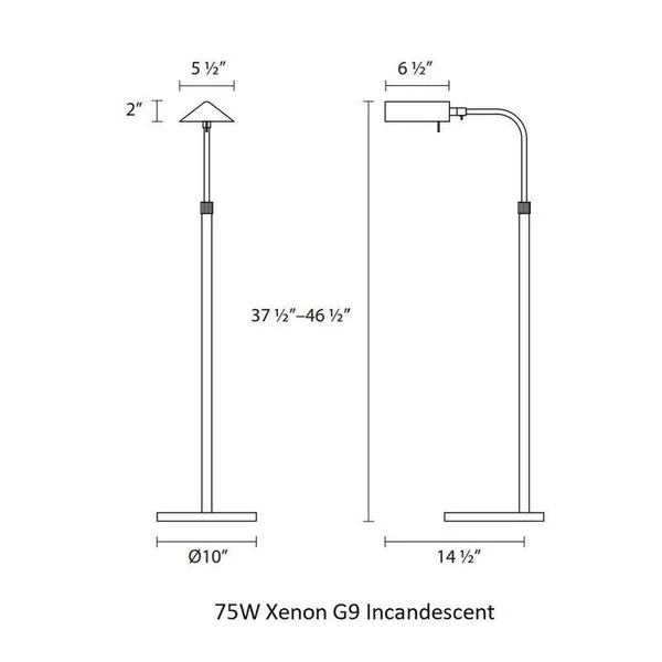 Sonneman 7005.30 - Tenda Pharmacy Floor Lamp - Rose Bronze