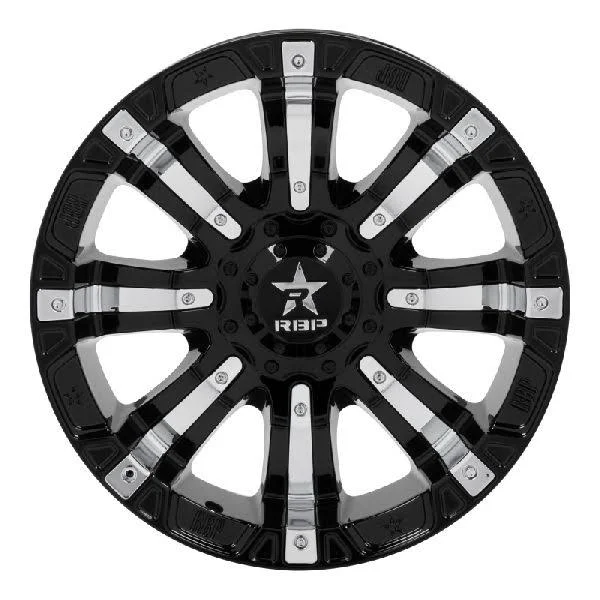 18x10 RBP Wheels 94R Black w/Chrome Inserts 94R-1810-73-12BP