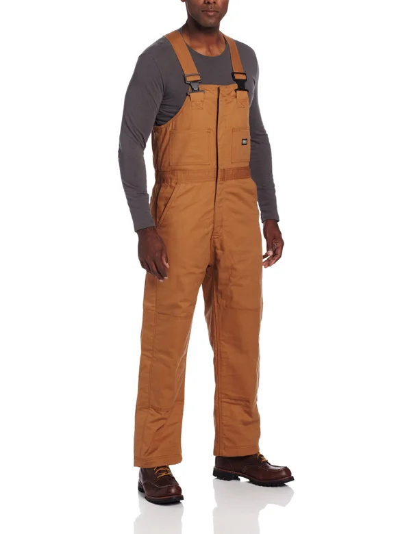 Berne Apparel FRB05BDR440 FR Deluxe Bib Brown Duck - Large