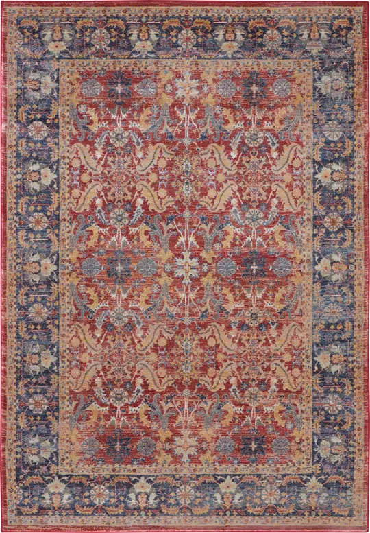 Nourison Global Vintage GLB02 Area Rug, Red, 2&4x22 x 8& Runner
