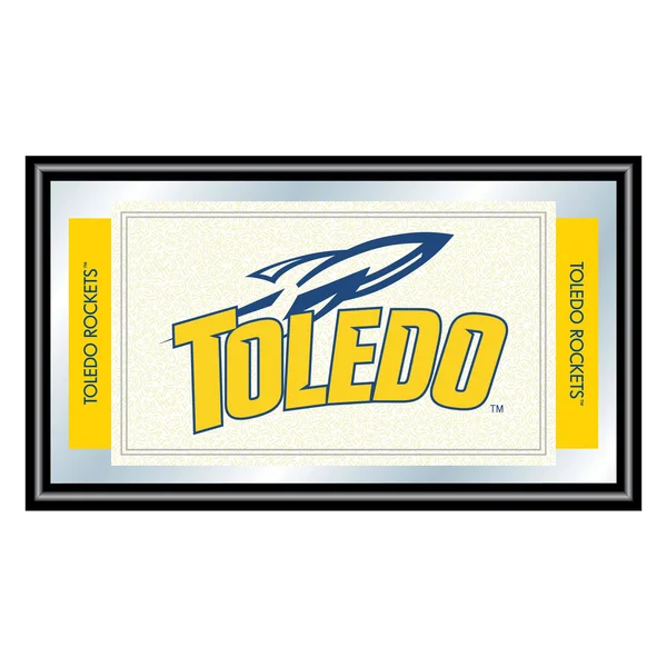 University of Toledo Logo and Mascot Framed Mirror