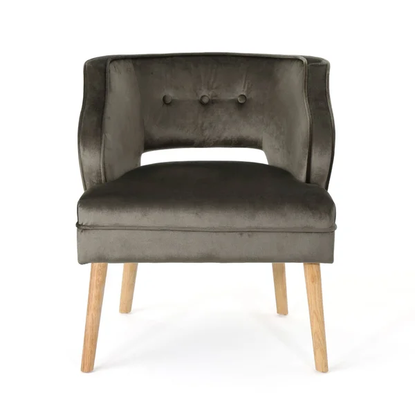 30x22 Gray and Beige Contemporary Accent Chair