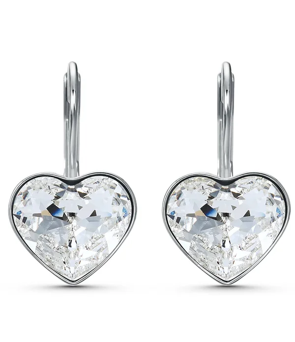 Swarovski Bella Heart Pierced Earrings - White