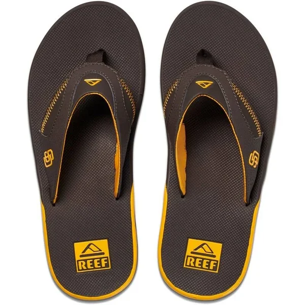 Reef Lifestyle San Diego Padres Brown/Yellow Fanning Bottle Opener Sandal