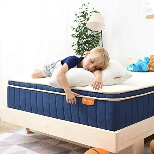 Sweetnight Ocean Blue 8x22 Hybrid Mattress, Gel Memory Foam & Individually Pocket Springs, Full Size