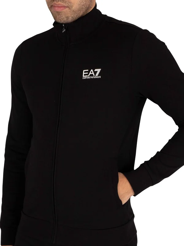 EA7 Train Core ID Tracksuit - Black, Silver - Size M