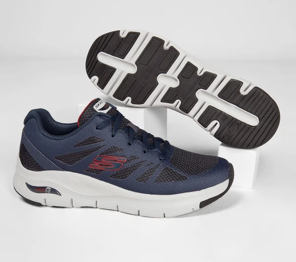 Skechers Arch Fit - Charge Back Navy, Red - Size 7.5