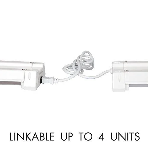 Maxxima 4 ft. Utility LED Shop Light Fixture, Linkable, Frosted Lens 5000K Daylight 4400 Lumens