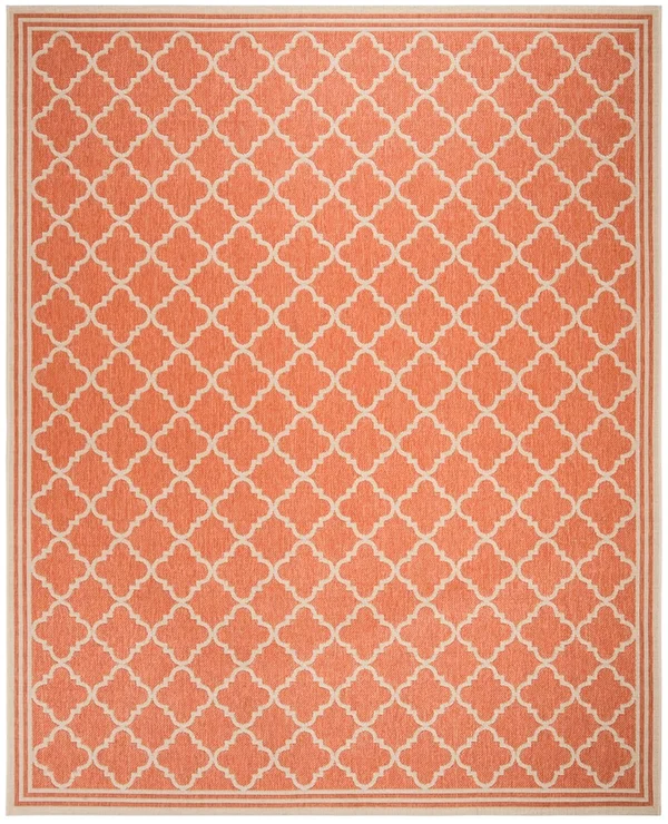 Safavieh Linden Quatrefoil Area Rug Rust - Creme, Size: 9 x 12 ft.