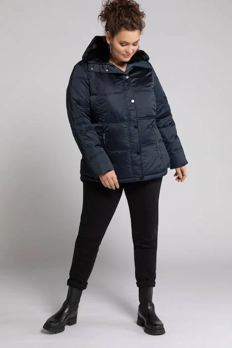 Plus Size Jacket - Woman, Blue, Size: 12/14, Polyester, Ulla Popken