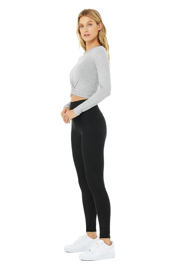 Alo Yoga Cover Long-Sleeve Top - Women's Dove Grey Heather, M