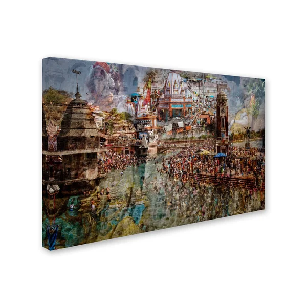 Trademark Fine Art 1X02648-C3047Gg Ralf Kayser 'Holy India' Canvas Art