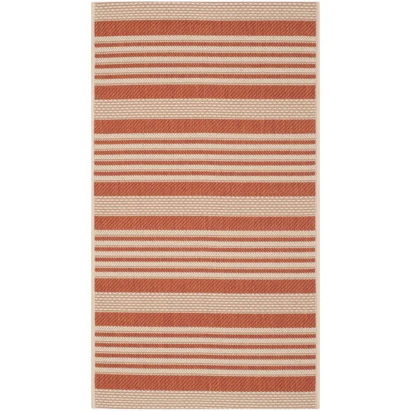 Safavieh Courtyard Natural Brown - Black Outdoor Area Rug - CY4025D - 8& x 11&