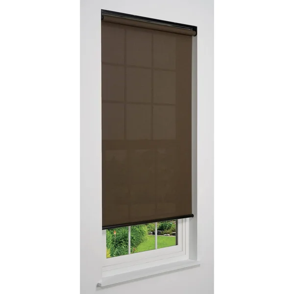 Linen Avenue Cordless 5% Solar Screen Standard Roller Shade, Coffee 44 W x 66 H