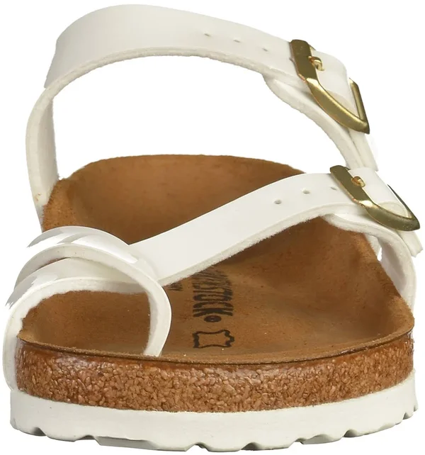 Birkenstock Mayari Birko-Flor Patent White Thong Sandals