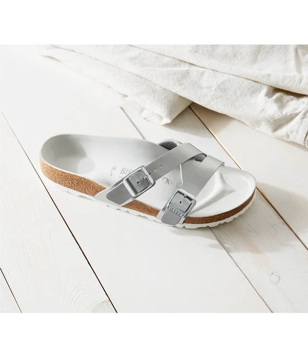 Birkenstock Women's Yao Slide Sandals - Silver